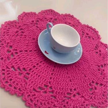 Imagem de toalhinha de crochê / centro de mesa de crochê / Sousplat em crochê /Decoração Casa, sala, cozinha