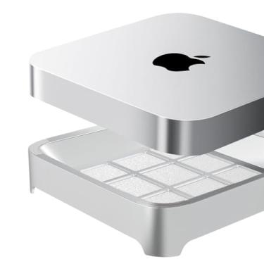 Imagem de IFCASE Suporte para filtro de ar e poeira de mesa para Mac Mini 2010-2023 M1 M2 Pro, Mac Studio M1 M2 Max/Ultra (prata)