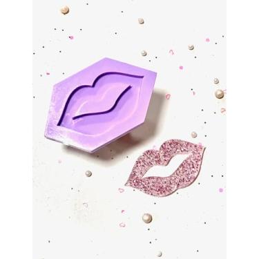 Imagem de Confeitaria dos Moldes, R248 Molde de silicone lábios boca resina chaveiro