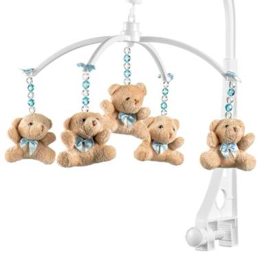 Imagem de Móbile Berço Bebê Musical E Giratório Urso Gravata Azul