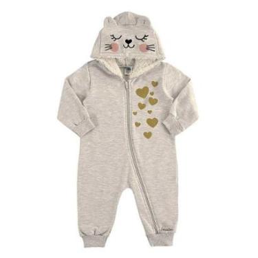 Imagem de Macacão Bebê Infantil Com Capuz Gatinha Marlan-Feminino