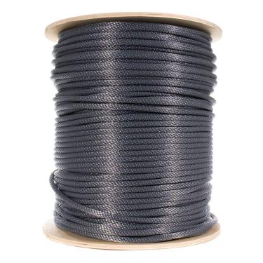 Imagem de West Coast Paracord Cabo de fio galvanizado trançado de nylon – Corda de mastro de bandeira reforçada – (prata, 9,5 cm - 1,5 m)