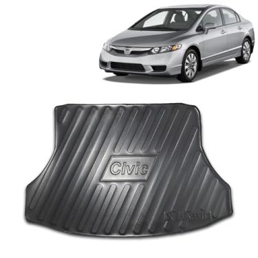 Imagem de Protetor de Porta-Malas Adaptável para Civic G8 G9 G10 2007 2008 2009 2010 2011 2012 2013 2014 2015 2016 2017 2018 2019 2020 2021 2022 2023 Em Relevo Tapete Bandeja