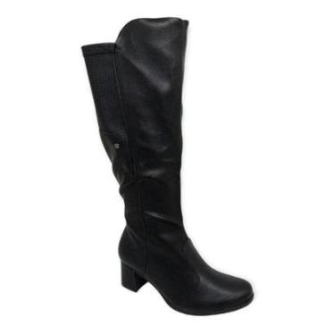 Imagem de Bota Cano Longo Piccadilly 654033-1 Feminina - Preta-Feminino