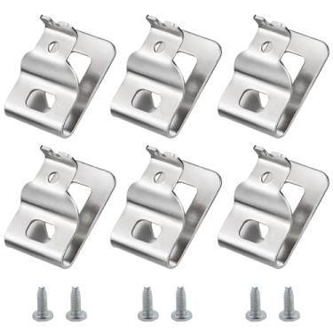 Imagem de 6 peças de clipes de cinto para Dewalt 304 kit de clipes de ferramentas de broca de aço inoxidável, clipes Dewalt, com parafusos para Dewalt N268241 N086039 Adequado para ferramentas elétricas de 20 V