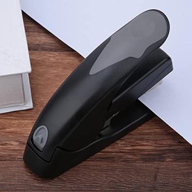 Imagem de Grampeador MOUMOUTEN - Grampeador de livro 20/40 folhas Máquina de grampeamento Grampeador de encadernação Alça macia e acolchoada Slot de agulha de um botão Ranhura reversível (Preto)