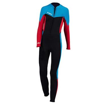Imagem de rockible Roupa de neoprene de 2,5 mm para meninas, meninos e crianças, roupa de mergulho térmica completa, maiôs de mergulho com zíper frontal, roupa de, Preto Tamanho 10
