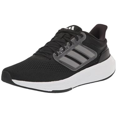 Imagem de adidas Tênis de corrida masculino Ultrabounce, Preto/branco/preto (largo), 8 Wide
