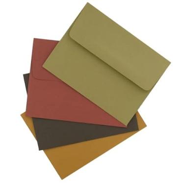Imagem de Empilhador de envelope verde-oliva, bronzeado, ferrugem - A2-6 x 4,5 polegadas - 20 unidades