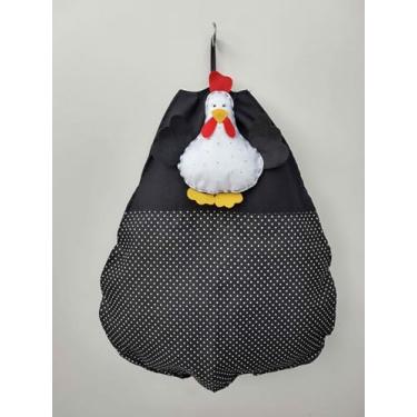 Imagem de Puxa Saco Cozinha Organizador Sacolinha Porta Sacolas Cores Galinha