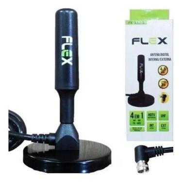Imagem de Antena Digital Interna E Externa, Cabo 3M VHF UHF FM HDTV - FLEX
