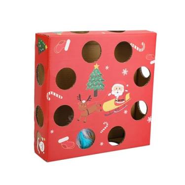 Imagem de Generic Caixa de brinquedos interativa para gatos, brinquedo automático para gatos com furo, brinquedo eletrônico para gatos de penas, para gatos de interior