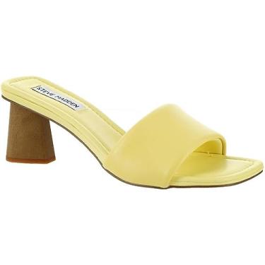 Imagem de Steve Madden Sandália feminina de salto sage, Couro amarelo, 10