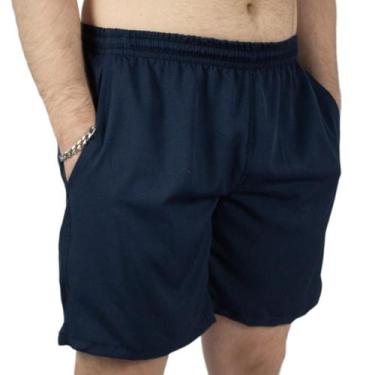 Imagem de Bermuda Masculina Tactel Com Elastano Plus Size - Repelique, Azul mari