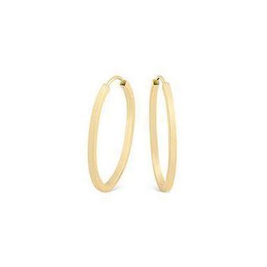 Imagem de Brinco de ouro 18k Argola Media 2 Cm - Elegancy Joias