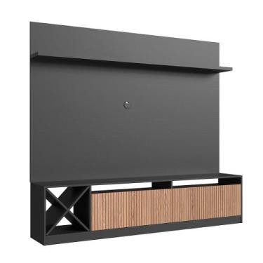Imagem de Estante para TV Trento Até 60 Polegadas 2 Portas Quiditá, Grafite/Bris