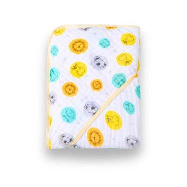 Imagem de Toalha De Banho Soft Especial Neutra C/ Capuz Estampada 80cm X 80cm Un