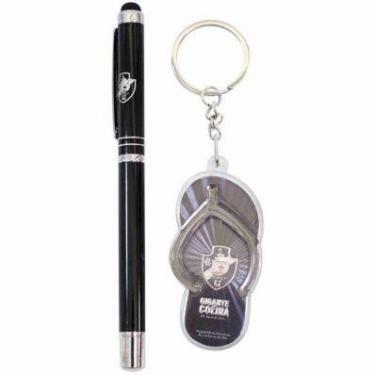 Imagem de Jg Caneta Metal Touch Screen Chaveiro Chinelo Vasco - mileno