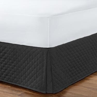 Imagem de Saia Box Protetor Casal King Size Matelado - João Enxovais, Preto