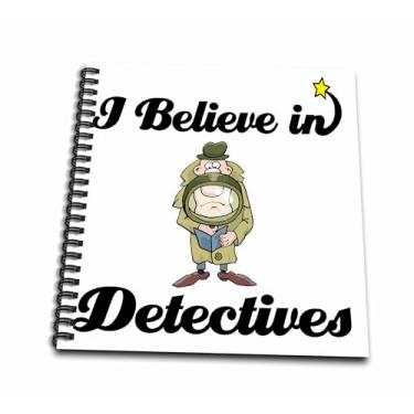 Imagem de 3dRose db_105097_1 Livro de desenho I Believe in Detectives 8 x 8 polegadas