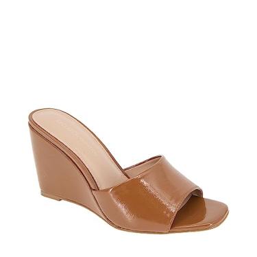Imagem de BCBGeneration Sandália feminina Glam Sliver Wedge, Patente de amêndoa de açúcar, 36