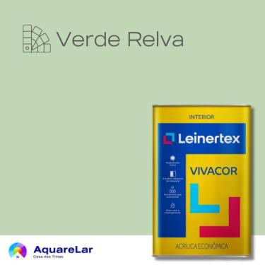 Imagem de Vivacor Acrílica Leinertex Fosco 18L, VERDE RELVA