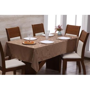 Imagem de Toalha de Mesa em Jacquard Quadrada Luxo 4 Lugares - 1,35m x 1,35m  Do