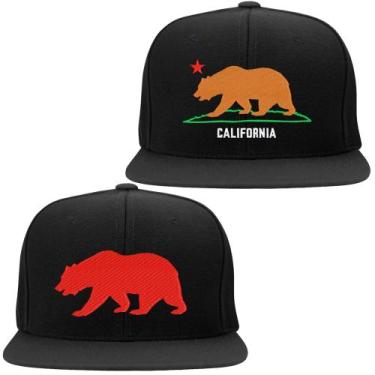 Imagem de Kit 2 Bonés Bordados - California Califa Urso Venice - HIPERCAP
