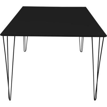 Imagem de Mesa Jantar 70cm Quadrada + Hairpin Pé 1/4 75cm + Parafusos - Jthome, 