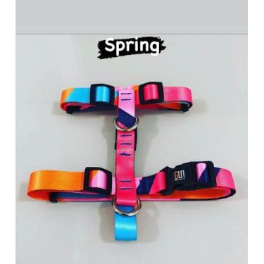 Imagem de Peitoral h + guia (spring) - tamanho p - GUI DOGS