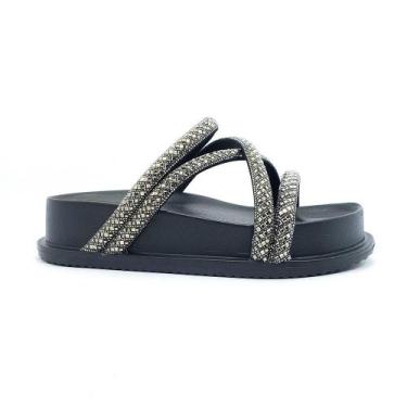 Imagem de Sandália Papete Santinelli Feminina 1550-001, 36, Preto