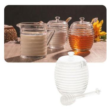 Imagem de Meleira Porta Mel Comeia C/ Pegador Abelhinha Cristal Lyor , Vidro