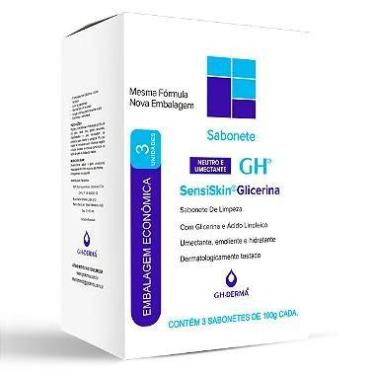 Imagem de SABONETE GH  SENSISKIN GH  GLICERINA NEUTRO E UMECTANTE  3 Unidades