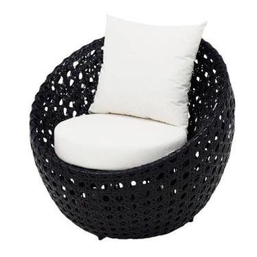 Imagem de Poltrona Redonda Duty com Almofada Jardim Varanda Sacada - Nossa Kasa 