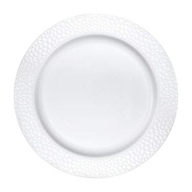 Imagem de Creative Converting Pratos de jantar de plástico Pearl Pebble de 25,4 cm (10")