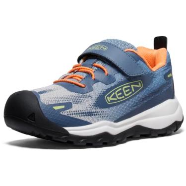 Imagem de KEEN Tênis infantil unissex Wanduro Speed Respirável Confortável Leve Fácil de calçar, Índigo/tangerina vintage, 9 Little Kid
