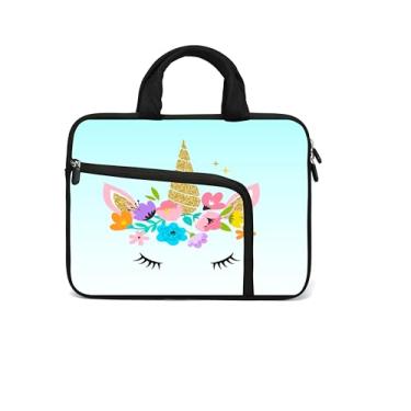 Imagem de HAPLIVES Capa para laptop de 11,6 polegadas, 12,2 polegadas, capa para Chromebook Ultrabook, capa para notebook, bolsa mensageiro para PC, capa para tablet, capa de neoprene para homens e mulheres,