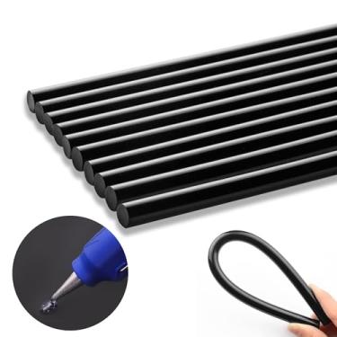 Imagem de Apalie 10 bastões pretos de cola para reparo de amassados sem pintura, bastões de cola quente de alta viscosidade, ferramenta de reparo de amassados sem pintura para reparo de carros, conjunto de