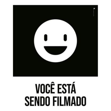 Imagem de Kit 3 Placas Desenho - Você Está Sendo Filmado