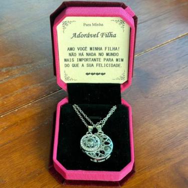 Imagem de Colar Conjunto Magnético Projeção Eu Te Amo 100 Idiomas Presente Minha