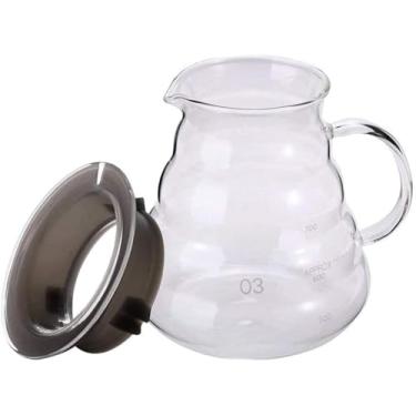 Imagem de Servidor de café de vidro transparente de 800 ml, jarra de café de vidro padrão, cafeteira