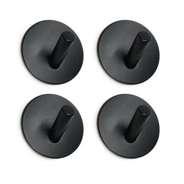 Imagem de Kit 4 Ganchos Auto Adesivo Dupla Face Fácil Instalar Resiste 1,5 Kilos