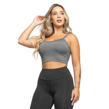 Imagem de Top Fitness Alça Fina Academia Alcinha Sem Bojo Ginástica Dia a Dia + 