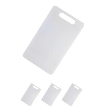Imagem de 3un Tabua De Corte Carne Churrasco Higiénica Pvc Branca 30cm - Clink