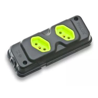 Imagem de Tomada em barra fiolux B tripla 2P +T20A Preta