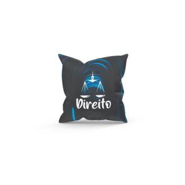 Imagem de Almofada Decorativa Cheia c/ Zíper 25x25 Direito Azul - Deluzz
