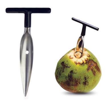 Imagem de Abridor Furador De Coco Manual Facil Profissional Aço Inox - Mimo Styl