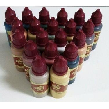 Imagem de Kit com 20 tintas - kit curso T053 - A volta das galinhas - Duna Ateli