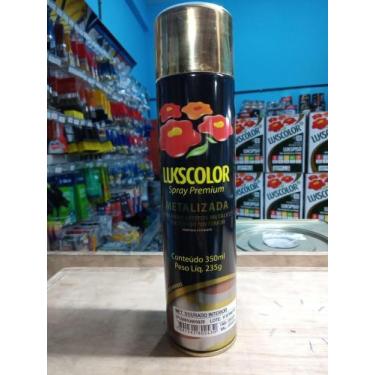 Imagem de Spray Lukscolor Premium Metalizada Dourado Interior 350ml - luckscolor