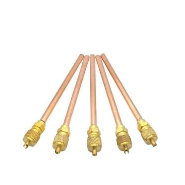 Imagem de Kit 5 Válvula De Serviço Refrigeração Schrader 1/4 - 100Mm - Fpk